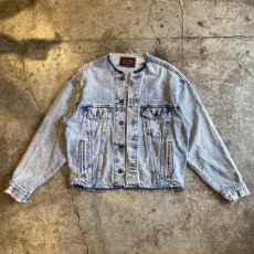 画像1: 【Wiz&Witch】"WANDERER" NO COLLAR ZIP UP DENIM JACKET / OS (1)