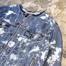 画像5: 【Wiz&Witch】"WANDERER" NO COLLAR ZIP UP DENIM JACKET / OS (5)