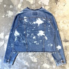 画像3: 【Wiz&Witch】"WANDERER" NO COLLAR ZIP UP DENIM JACKET / OS (3)