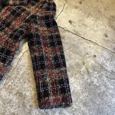 画像7: ALL OVER MIX COLOR CHECK PATTERN TWEED DESIGN JACKET / Ladies M(12) (7)