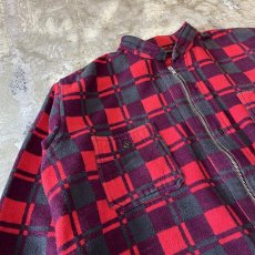 画像3: 【Wiz&Witch】"WANDERER" NO COLLAR ZIP UP FLANNEL SHIRT / OS (3)