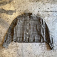 画像1: 【Wiz&Witch】"WANDERER" NO COLLAR ZIP UP FLANNEL SHIRT / OS (1)