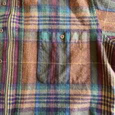 画像11: 【Wiz&Witch】"WANDERER" NO COLLAR ZIP UP FLANNEL SHIRT / OS (11)