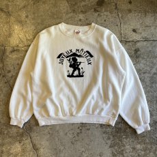 画像1: EURO VINTAGE FRONT FLOCKY DESIGN L/S SWEAT / Ladies L (1)