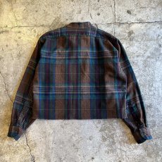 画像2: 【Wiz&Witch】"WANDERER" NO COLLAR ZIP UP FLANNEL SHIRT / OS (2)