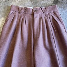 画像5: HIGH WAIST COLOR TUCK DESIGN PANTS / W29 (5)