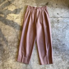 画像1: HIGH WAIST COLOR TUCK DESIGN PANTS / W29 (1)