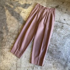 画像4: HIGH WAIST COLOR TUCK DESIGN PANTS / W29 (4)