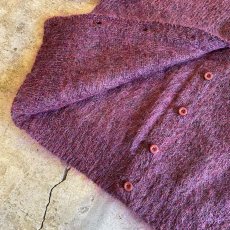 画像8: PURPLE COLOR DESIGN KNIT CARDIGAN / Ladies M (8)