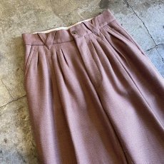 画像3: HIGH WAIST COLOR TUCK DESIGN PANTS / W29 (3)