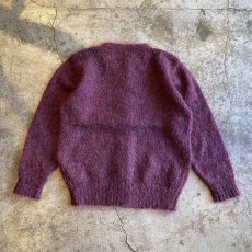 画像2: PURPLE COLOR DESIGN KNIT CARDIGAN / Ladies M (2)