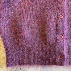 画像6: PURPLE COLOR DESIGN KNIT CARDIGAN / Ladies M (6)