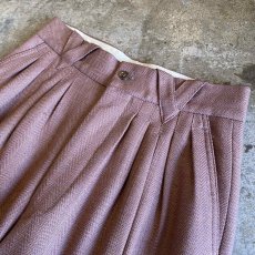 画像7: HIGH WAIST COLOR TUCK DESIGN PANTS / W29 (7)