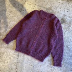 画像4: PURPLE COLOR DESIGN KNIT CARDIGAN / Ladies M (4)