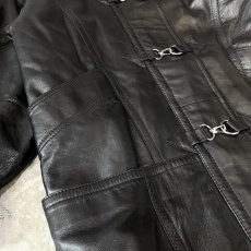 画像5: BLACK REAL LEATHER FIREMAN JACKET / Mens XL (5)