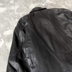 画像9: BLACK REAL LEATHER FIREMAN JACKET / Mens XL (9)