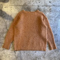 画像1: ORANGE COLOR DESIGN KNIT SWEATER / Ladies L (1)