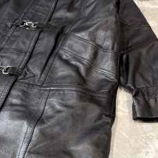 画像6: BLACK REAL LEATHER FIREMAN JACKET / Mens XL (6)