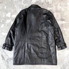 画像2: BLACK REAL LEATHER FIREMAN JACKET / Mens XL (2)