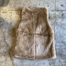 画像2: BEIGE COLOR FAUX FUR DESIGN VEST / Ladies M (2)