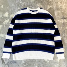 画像1: 【GAP】MULTI BORDER PATTERN COTTON KNIT SWEATER / Mens L (1)