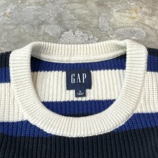 画像10: 【GAP】MULTI BORDER PATTERN COTTON KNIT SWEATER / Mens L (10)