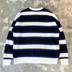 画像2: 【GAP】MULTI BORDER PATTERN COTTON KNIT SWEATER / Mens L (2)