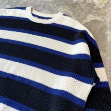 画像4: 【GAP】MULTI BORDER PATTERN COTTON KNIT SWEATER / Mens L (4)