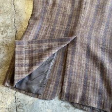 画像9: BROWN MIX COLOR CHECK PATTERN DESIGN JACKET / Ladies M (9)