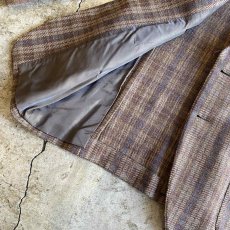 画像7: BROWN MIX COLOR CHECK PATTERN DESIGN JACKET / Ladies M (7)