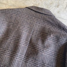 画像9: GLEN CHECK PATTERN DESIGN TAILORED JACKET / Ladies L (9)