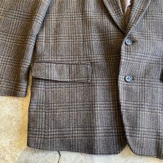 画像4: GLEN CHECK PATTERN DESIGN TAILORED JACKET / Ladies L (4)