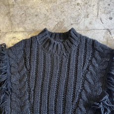 画像9: FRINGE LINE DESIGN ALAN KNIT SWEATER / Ladies M (9)