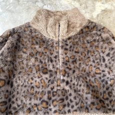 画像10: LEOPARD PATTERN SWITCHED HALF ZIP L/S FREECE TOPS / Mens L (10)