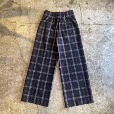 画像2: ALL OVER CHECK PATTERN MONOCHROME COLOR DESIGN SLACKS PANTS / W25~W28 (2)