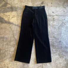 画像1: 【PAUL SMITH】BLACK COLOR VELVET SLACKS PANTS / W29 (1)