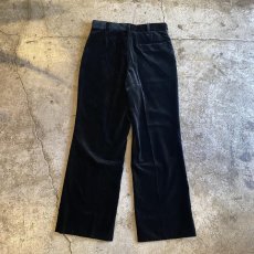 画像2: 【PAUL SMITH】BLACK COLOR VELVET SLACKS PANTS / W29 (2)