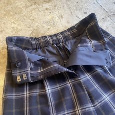 画像6: ALL OVER CHECK PATTERN MONOCHROME COLOR DESIGN SLACKS PANTS / W25~W28 (6)