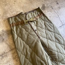 画像3: MILITARY QUILTING LINER DESIGN PANTS / ~W31 (3)