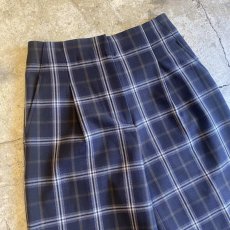 画像3: ALL OVER CHECK PATTERN MONOCHROME COLOR DESIGN SLACKS PANTS / W25~W28 (3)