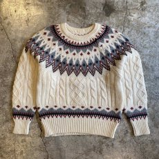 画像1: DESIGN PATTERN LOPI KNIT SWEATER / Ladies M (1)