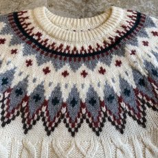 画像4: DESIGN PATTERN LOPI KNIT SWEATER / Ladies M (4)