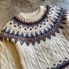 画像3: DESIGN PATTERN LOPI KNIT SWEATER / Ladies M (3)