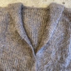 画像4: PEPLUM DESIGN MOHAIR KNIT CARDIGAN / Ladies L (4)