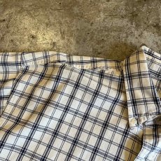 画像9: GRAPHIC CHECK PATTERN OVER DESIGN COTTON  L/S SHIRT / Ladies L(M)  (9)