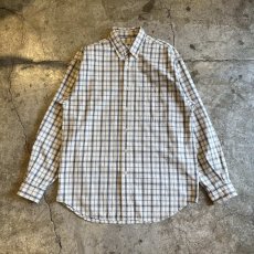 画像1: GRAPHIC CHECK PATTERN OVER DESIGN COTTON  L/S SHIRT / Ladies L(M)  (1)