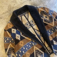 画像3: NATIVE PATTERN SHORT DESIGN COTTON JACKET / Ladies M  (3)