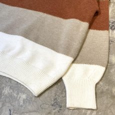 画像6: BORDER PATTERN KNIT SWEATER / Mens S(L) (6)