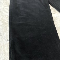 画像7: BLACK VELOUR STRAIGHT SILHOUETTE PANTS / W32 (7)