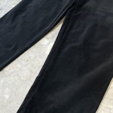 画像6: BLACK VELOUR STRAIGHT SILHOUETTE PANTS / W32 (6)